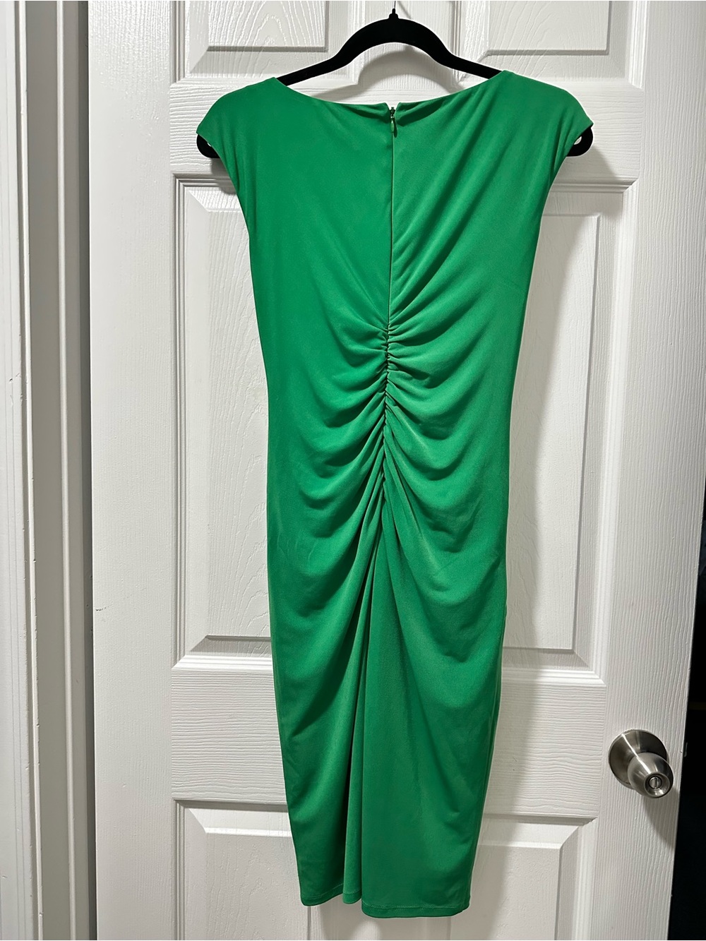 Vince Camuto Emerald Green Twist Front Midi Dress Size 2 - Picture 6 of 9
